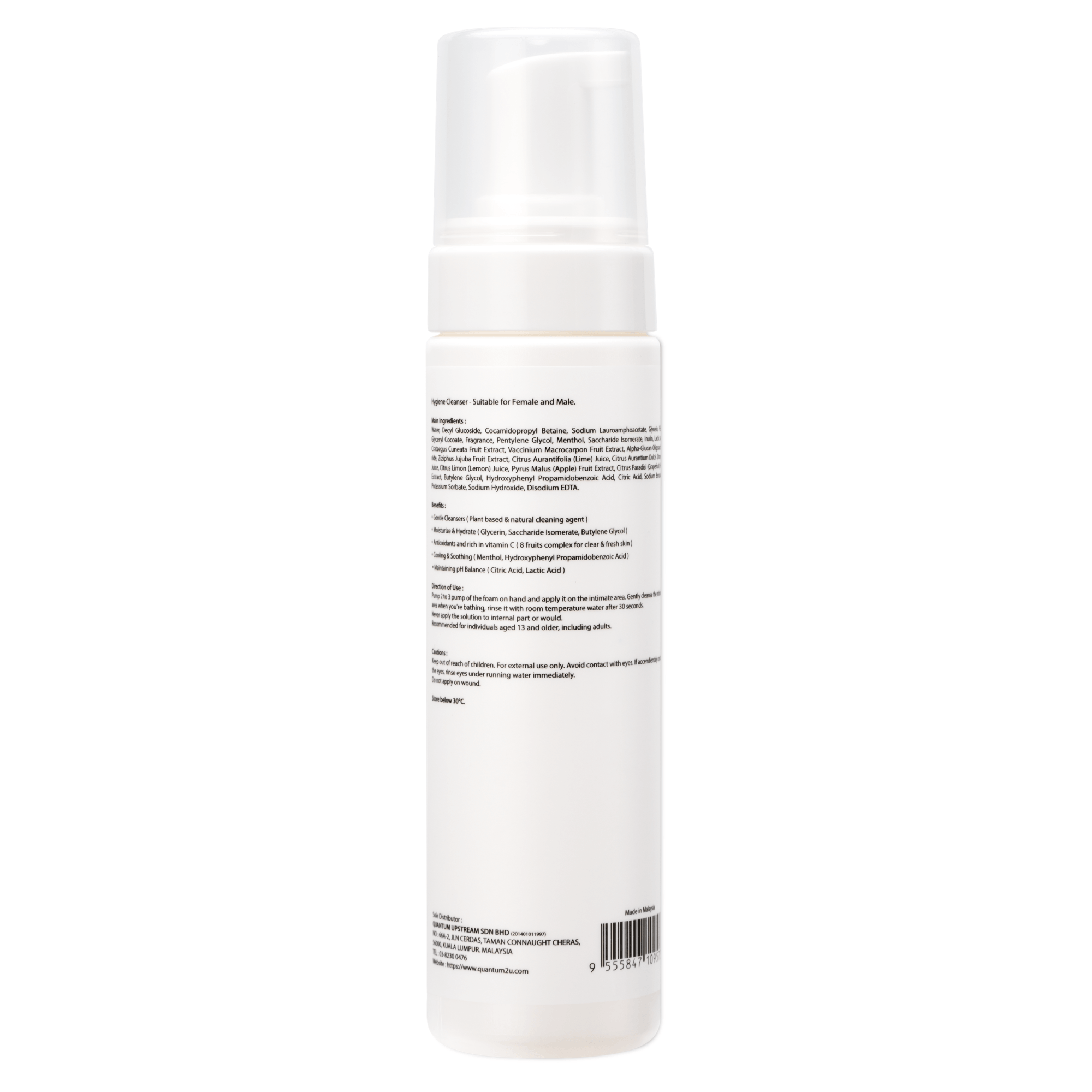Freshening Intimate Foam Wash_Back